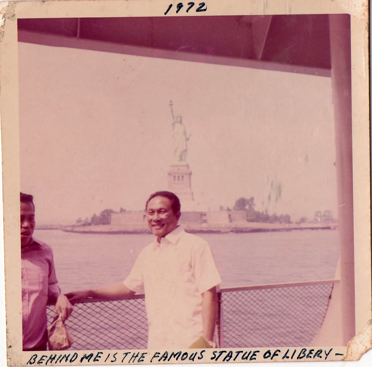 Picture of Jose Sibayan at the Statue of Liberty